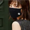 10st Custom Logo Mouth Mask Solid Black Print Kawaii Face Cover Half Fashion Cute Breattable Warm Cotton Windproof Anti Doust Mask290s