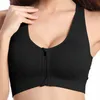 TOPPIC Fitness Dames Yoga Shirt Zipper Women Brassiere Sport Top Quick Dry Bra Push Up Sport Shirt Running Fitness