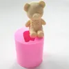 Tårta verktyg söt björn pojke flicka silikon tvål mögel fondant dekorera sugarcraft choklad gummi pasta ljus moulds1
