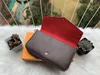 Formgivare Pochette 3 st. Set plånböcker Kvinnor prägla läderhandväskor Lyxiga kvinnors messenger kedja axelväska koppling crossbody handväska