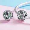 Piastra per le gocce di cactus chunk fascino perle fai -da -te si adattano al braccialetto europeo solido 925 gioielli sottili in argento sterling3032424