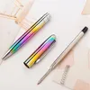 NEW Rainbow Rose Gold Metal Ballpoint Pen Student Teacher Writing Gift Advertising Signature Business Pen Stationery Office Supplies