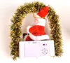 Elektrische Schaukel Blume Santa Frohe Weihnachten Baby Geschenk Weihnachtsmann LED beleuchtete Blumenkranz Schaukel Puppe Kinder Weihnachtsgeschenk