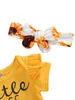 Geagodelia conjunto de roupas de bebê menina manga curta bodysuit calças compridas legging + faixa de cabeça verão roupas de bebê 2004025