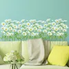 [Shijuekongjian] Margarida Adesivo de Parede Relva Baseboard Adesivos Flor Decalques Mural para Kids Room Baby Bedroom Decoration1