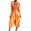 ホットセールコローロングドレスプラスサイズの夏のコットンリネンドレスボーボタンオープンドレス女性の堅い半袖ターンダウン