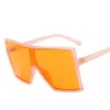 Mode femmes hommes lunettes de soleil lentille siamoise lunettes de soleil lunettes carrées lunettes Anti-UV surdimensionné cadre lunettes Adumbral A ++