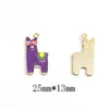 Whole Newest 25mm 13mm 30pcs bag Small Enamel Alpaca Charms For Fashion DIY Jewelry Making233r