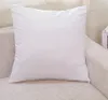 Wholesale White Sublimation Pillow Case Varm värmeutskrift Blank kuddeöverdrag utan insats Bolster 40x40cm 45 * 45cm DIY PLUKOW Kudde