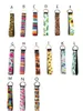 Porte-clés en néoprène avec bracelet en forme de tournesol, léopard, Serape, imprimés de cactus, bande avec anneau fendu, porte-clés en forme de fleur, porte-clés cool
