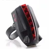 Fiets LED Achterlicht Veiligheidswaarschuwingslampje 5 LED2 Laser Lamp Nacht Mountainbike Achterlicht Set Fiets Accessoires T1917201033