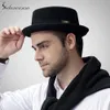 Sedancasesa 2020 Men Fedora Hat Fashion Pure Lia Wool Mens Hat مع قبعة فطيرة لحم الخنزير لصالح صوف الكنيسة الكلاسيكي 3112450