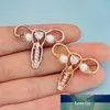 Europe Human Organ Modeling Alloy Brosch Pins Pearl Zircon Maternal Uterus Shirt Lapel Pin för kvinnor