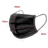 US Stock!!! Black Disposable Face Masks 3-Layer Protection Mask with Earloop Mouth Face Sanitary Outdoor Masks Ship in 12h