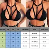 Yhlzbnh feminino cruz tiras sutiã regata bustier cor preta sólida bandagem sexy moda cami topo de colheita bralette oco out283k