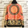 Mäns Jackor Seestern Brand Jacket Tryckt Flower Fashion Höst Vinter Casual Coat Red Zipper Sports Windbreaker