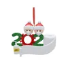 2020 شجرة عيد الميلاد زخرفة شنقا زخرفة أسرة مكونة من 5 عيد الميلاد قلادة الرئيسية الطرف الديكور عيد الميلاد زينة CYZ2708