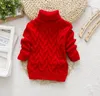 INS baby kids clothing Knitted High-neck Long sleeve Warming Pullover Knitted Clothing Sweaters