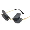 Fashion Women Rimless Sunglasses Personality Dragonfly Wing Sun Glases Funny Eyewaer Masquerade Spectacles Color Lens Eyeglasses A++