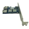 Sıcak PCIE PCI-E PCI Express Riser Kartı 1x ila 16x 1 ila 4 USB 3.0 Madencilik Madenci BTC Cihazları için Yuva Çarşamba Hub Adaptörü1