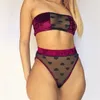 Conjunto de sutiã de renda babydoll lingerie sexy feminino calcinha fio dental roupa de dormir 292p