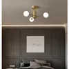 Nordique salon plein cuivre créatif chambre lustre simple moderne atmosphérique magique haricot restaurant lustre 110-240V