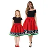 2020 Popular Christmas Tree Digital Print Girls' Skirt Women's Skirts Adult Mother Daughter Pleated Skirt Europe And America