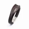 Tennis LOOKER 2021 Fashion Stainless Steel Chain Genuine Leather Bracelet Men Adjustable Vintage Male Braid Jewelry For Women1