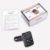 B2 Kit per auto Bluetooth Trasmettitore FM wireless Vivavoce Caricabatteria per auto Dual USB 2.1A MP3 Musica TF Card U disk Lettore AUX CARB2