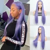 Purple Wig Long Silky Straight Synthetic Lace Front Wigs Heat Resistant Hair Glueless Lace Wigs for Black Women