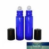 Cobalt Blue 10ml 13Oz Thick Glass Roll On Bottle Essential Oil Empty Aromatherapy Perfume Bottle With Metal Roller Ball And Black3088524