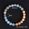 Natural stone Ice crack Agate strand bracelet Essential Oil Diffuser wood beads bracelets women men fashion jewelry will and sandy