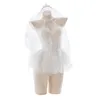 Angel Ballet Girl Lace See-through Underwear Set Sexy Lolita Cospaly Wedding Short Dress Set Mesh Lingerie Exotic Apparel253z