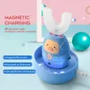 Spazzolino elettrico sonico a 360° per bambini Testina automatica intelligente per bambini Sterilizzazione UV in silicone a forma di U ricaricabile tramite USB