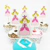 Hela banners 16 Styles Caertoon Cupcake Topper Flower Fairy Cake Toppers Picks For Birthday Decorations Home Party Cupcakes D2982141