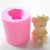 Cake Tools Cute Bear Boy Girl Silicone Soap Mold Fondant Decorating Sugarcraft Chocolate Gum Paste Candle Moulds1298o