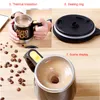 Автоматическая кофейная кружка из нержавеющей стали, магнитная крышка для кружки, кружки для смешивания молока, электрический ленивый умный шейкер, кофейная чашка и кружки293x