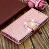 Glitter Rhinestone Leather Case with Mirrir Flip Bling Card Walle Stand Cover Coque for IPhone 11 Pro MAX XR X XS MAX 6 7 8 Plus