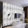 Moderne einfache dreidimensionale Diamant Geometrie Tapeten TV Hintergrund Wand 3D Wandbilder für Wohnzimmer Tapete