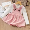 Bonito bebê recém-nascido roupas designer na moda infantil roupas de bebê da criança vestidos da menina 324 meses e barato296Y2027128