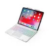 Wireless Bluetooth Case 7 Colors LED Backlit Touchpad Flip Keyboard Cases Stand Cover with Pencil Holder for iPad Pro 12.9