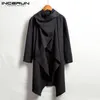 الرجال خندق الأزياء الياقة المدورة 2020 جديد fasion ponchos الرؤوس عباءة القطن طويل الأكمام عارضة الشارع الشهير واقية