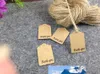 Free shipping 3x2cm Color Price Tags Hand made Gift tags Thank you DIY Kraft Paper cards Garment 200PCS Tags+200PCS Strings