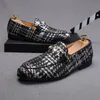 New Designer Men fashion Woven style slip-on flats prom Shoes Loafer Male Dress Homecoming wedding shoes Sapato Social Masculino