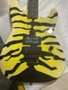 Custom Made New GL-200MT George Lynch Yellow Tiger Graphic Electric Guitar Black Flyods Rose Tremolo Bridge Free Shipping