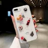 3D Cute Macarons Max Cake Clear Case för iPhone 8Plus Case XS Max XR 7 6 11Pro Ice Cream Glitter Transparent Soft Silicone Cover