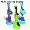 Hookahs AK47 Shape Silicon Nectar Colorful Water Rigs Paille de silicone avec un bol en verre épais 5 PCS LOT