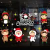 Adesivi murali per le celebrazioni natalizie Adesivo per decorazioni per porte e finestre per vetrine di negozi di casa in vendita