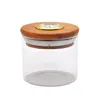 New type of tobacco storage tank, cigarette case, medicine box, moisturizing tank, wood glass sealed jar with thermometer