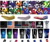 Baseball Sportsäkerhet Elbow Knee Pads Stitching New US Flag Cancer Camo Sleeve Youth Ribbon Digital Sleeves Guard för vuxna Barn Alla färger och storlekar